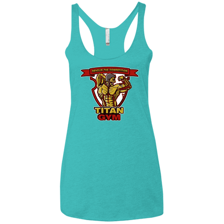 T-Shirts Tahiti Blue / X-Small Titan Gym Women's Triblend Racerback Tank