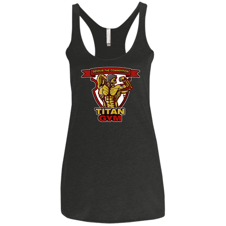 T-Shirts Vintage Black / X-Small Titan Gym Women's Triblend Racerback Tank