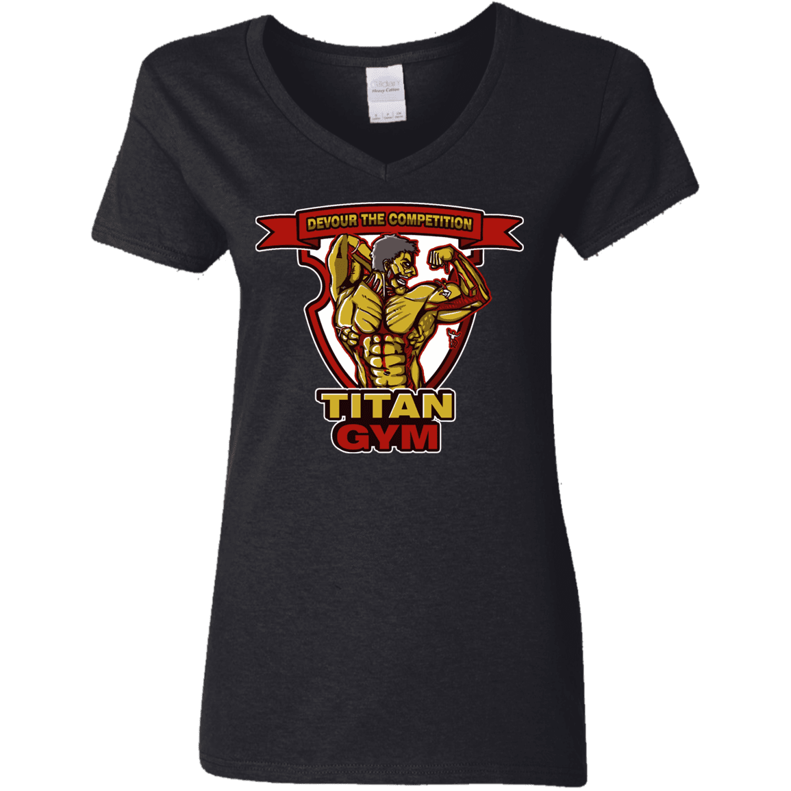 T-Shirts Black / S Titan Gym Women's V-Neck T-Shirt