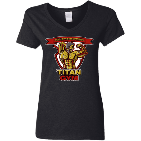 T-Shirts Black / S Titan Gym Women's V-Neck T-Shirt