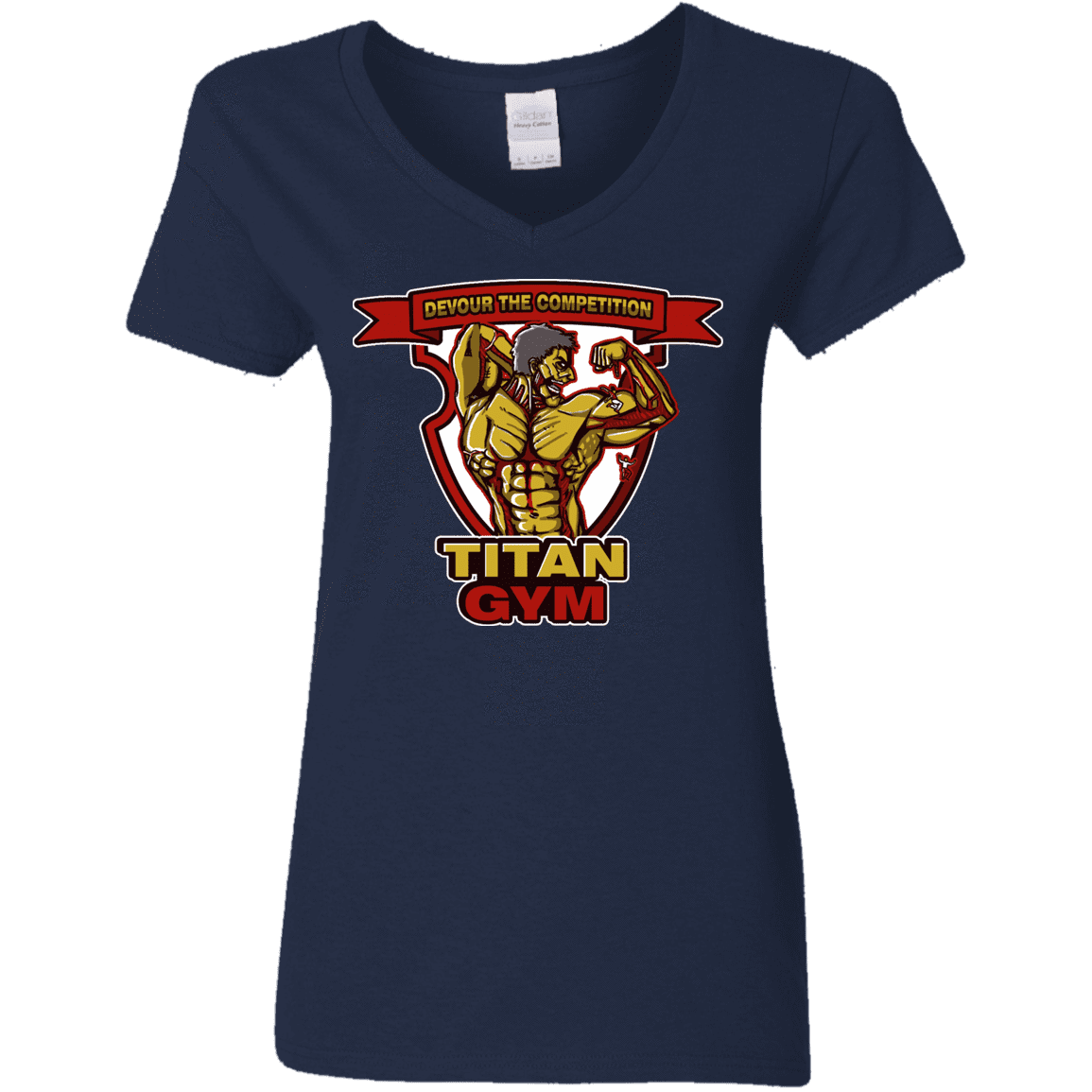 T-Shirts Navy / S Titan Gym Women's V-Neck T-Shirt