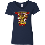 T-Shirts Navy / S Titan Gym Women's V-Neck T-Shirt