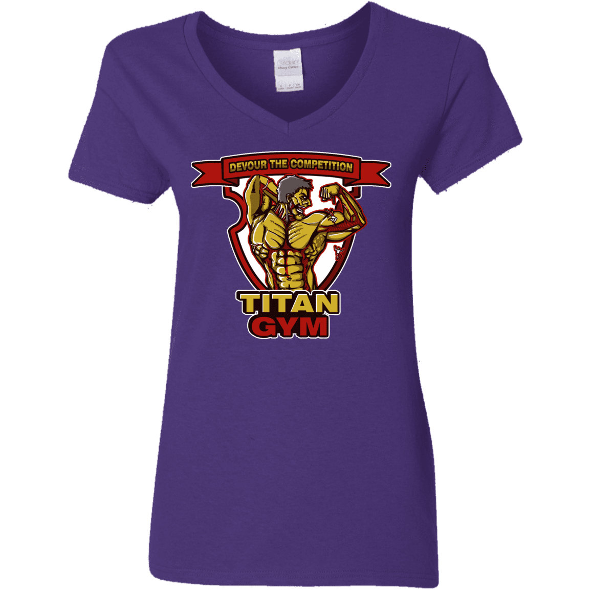 T-Shirts Purple / S Titan Gym Women's V-Neck T-Shirt