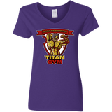 T-Shirts Purple / S Titan Gym Women's V-Neck T-Shirt