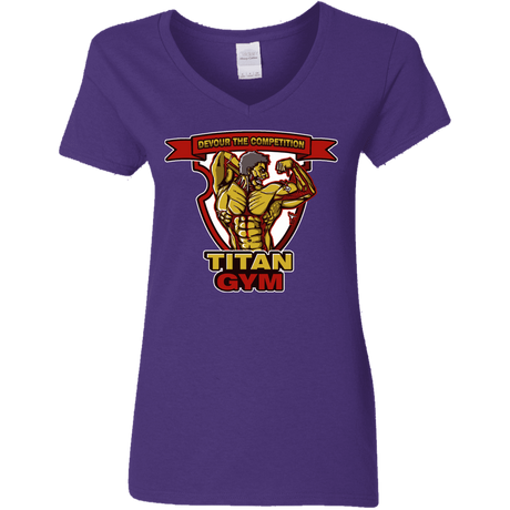 T-Shirts Purple / S Titan Gym Women's V-Neck T-Shirt