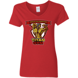 T-Shirts Red / S Titan Gym Women's V-Neck T-Shirt