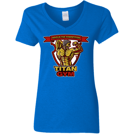 T-Shirts Royal / S Titan Gym Women's V-Neck T-Shirt