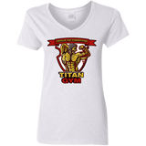 T-Shirts White / S Titan Gym Women's V-Neck T-Shirt