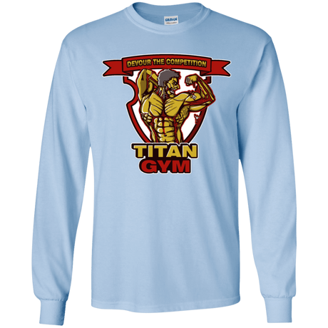 T-Shirts Light Blue / YS Titan Gym Youth Long Sleeve T-Shirt