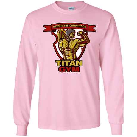 T-Shirts Light Pink / YS Titan Gym Youth Long Sleeve T-Shirt