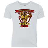 T-Shirts Heather White / YXS Titan Gym Youth Triblend T-Shirt