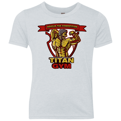 T-Shirts Heather White / YXS Titan Gym Youth Triblend T-Shirt