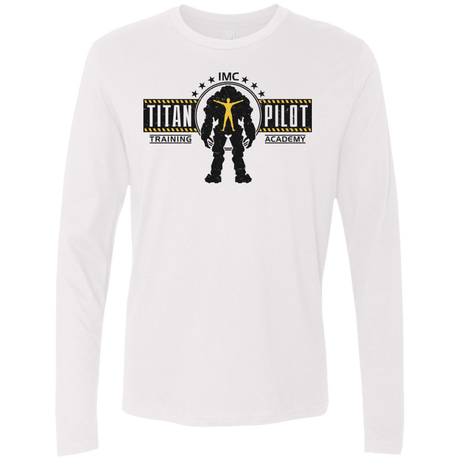 T-Shirts White / S Titan Pilot Men's Premium Long Sleeve