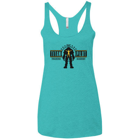 T-Shirts Tahiti Blue / X-Small Titan Pilot Women's Triblend Racerback Tank