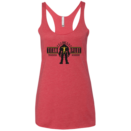 T-Shirts Vintage Red / X-Small Titan Pilot Women's Triblend Racerback Tank