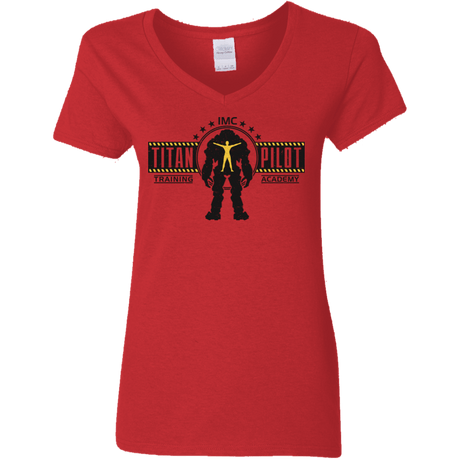 T-Shirts Red / S Titan Pilot Women's V-Neck T-Shirt