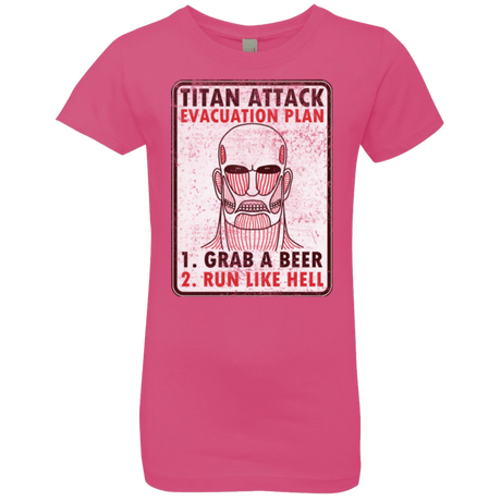 T-Shirts Hot Pink / YXS Titan plan Girls Premium T-Shirt