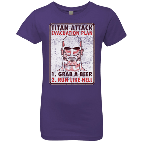 T-Shirts Purple Rush / YXS Titan plan Girls Premium T-Shirt