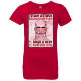 T-Shirts Red / YXS Titan plan Girls Premium T-Shirt