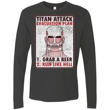 T-Shirts Heavy Metal / Small Titan plan Men's Premium Long Sleeve
