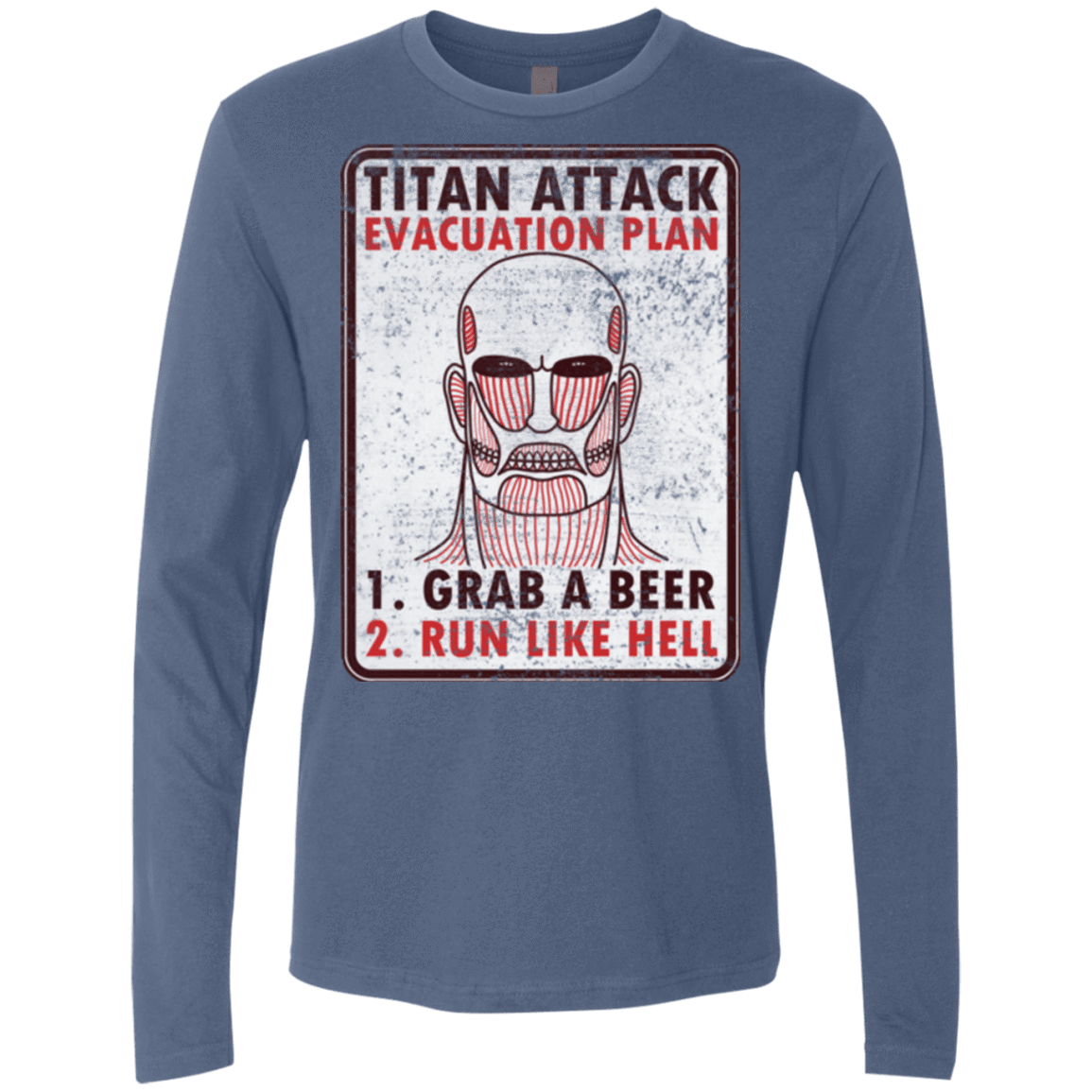 T-Shirts Indigo / Small Titan plan Men's Premium Long Sleeve