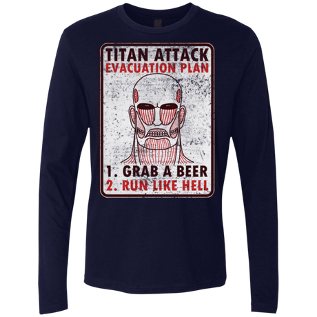 T-Shirts Midnight Navy / Small Titan plan Men's Premium Long Sleeve