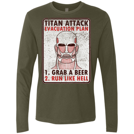 T-Shirts Military Green / Small Titan plan Men's Premium Long Sleeve