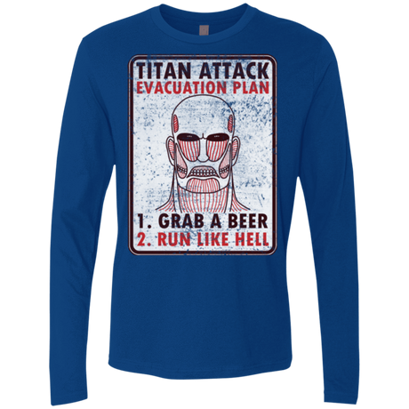 T-Shirts Royal / Small Titan plan Men's Premium Long Sleeve