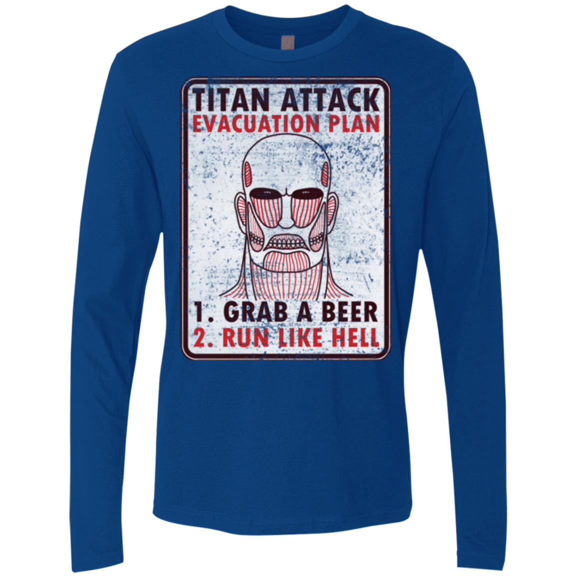 T-Shirts Royal / Small Titan plan Men's Premium Long Sleeve