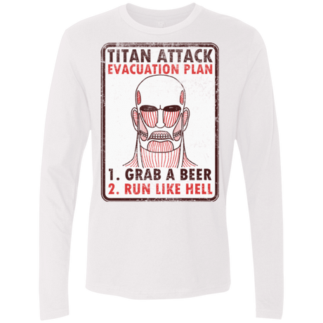 T-Shirts White / Small Titan plan Men's Premium Long Sleeve