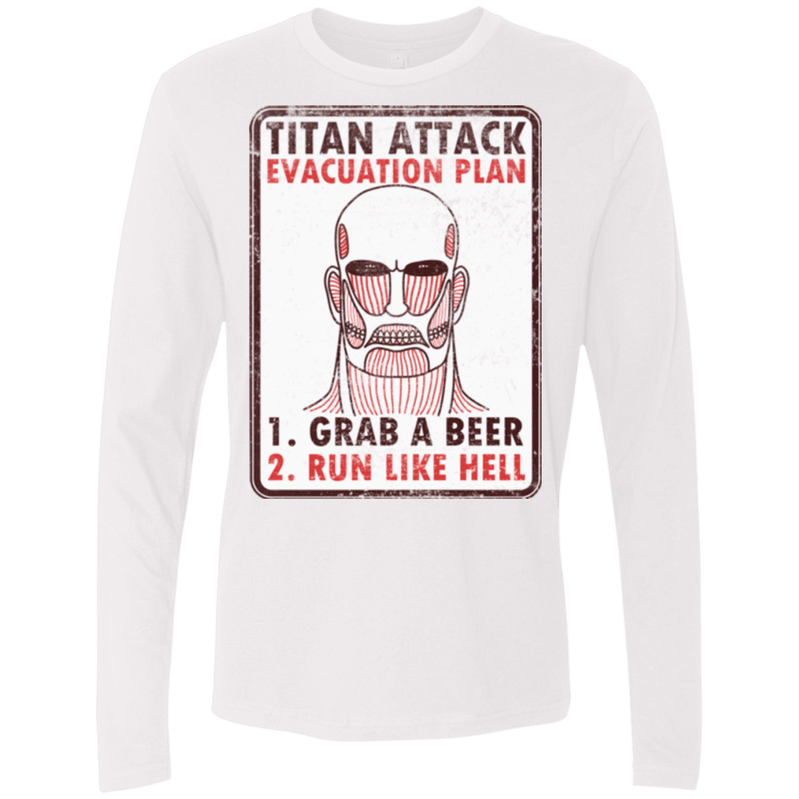 T-Shirts White / Small Titan plan Men's Premium Long Sleeve