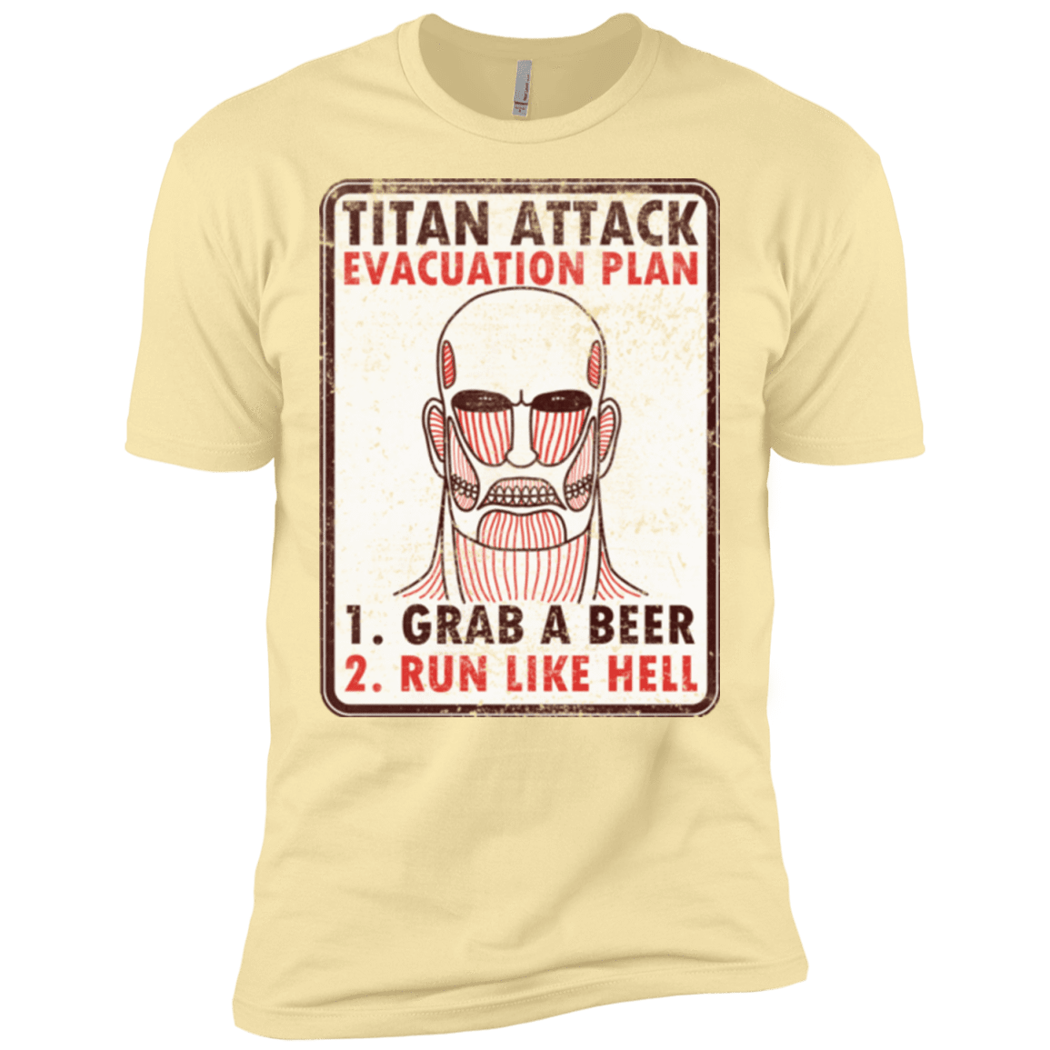 T-Shirts Banana Cream / X-Small Titan plan Men's Premium T-Shirt