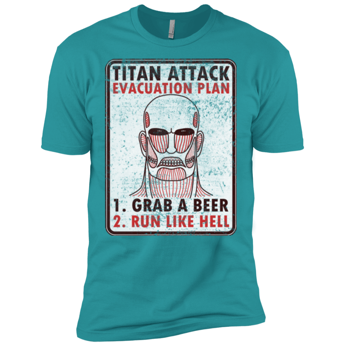 T-Shirts Tahiti Blue / X-Small Titan plan Men's Premium T-Shirt