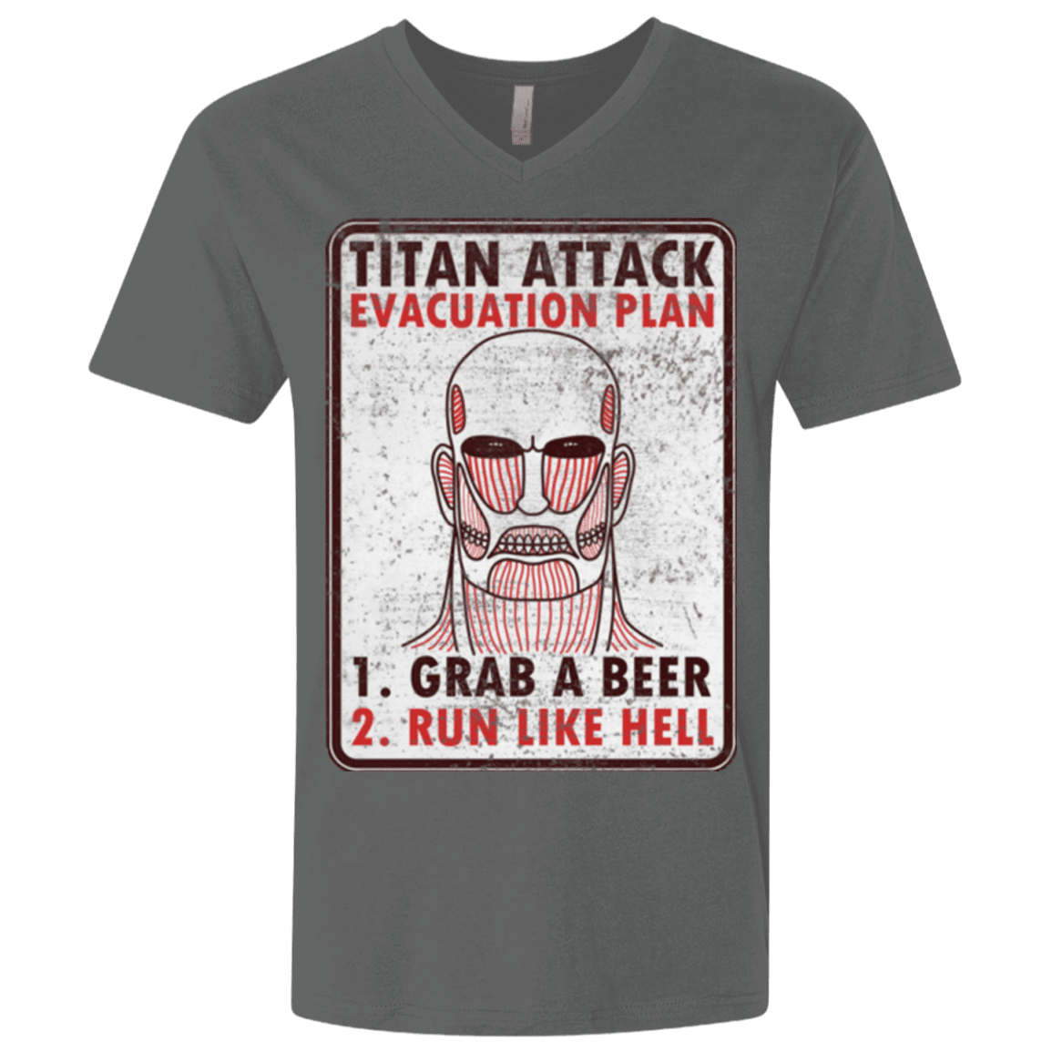 T-Shirts Heavy Metal / X-Small Titan plan Men's Premium V-Neck