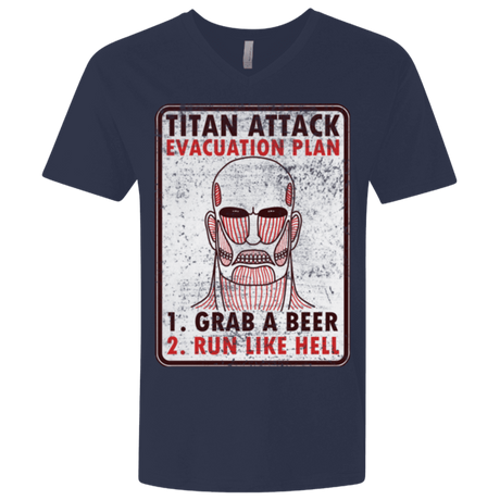 T-Shirts Midnight Navy / X-Small Titan plan Men's Premium V-Neck