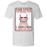 T-Shirts Heather White / Small Titan plan Men's Triblend T-Shirt