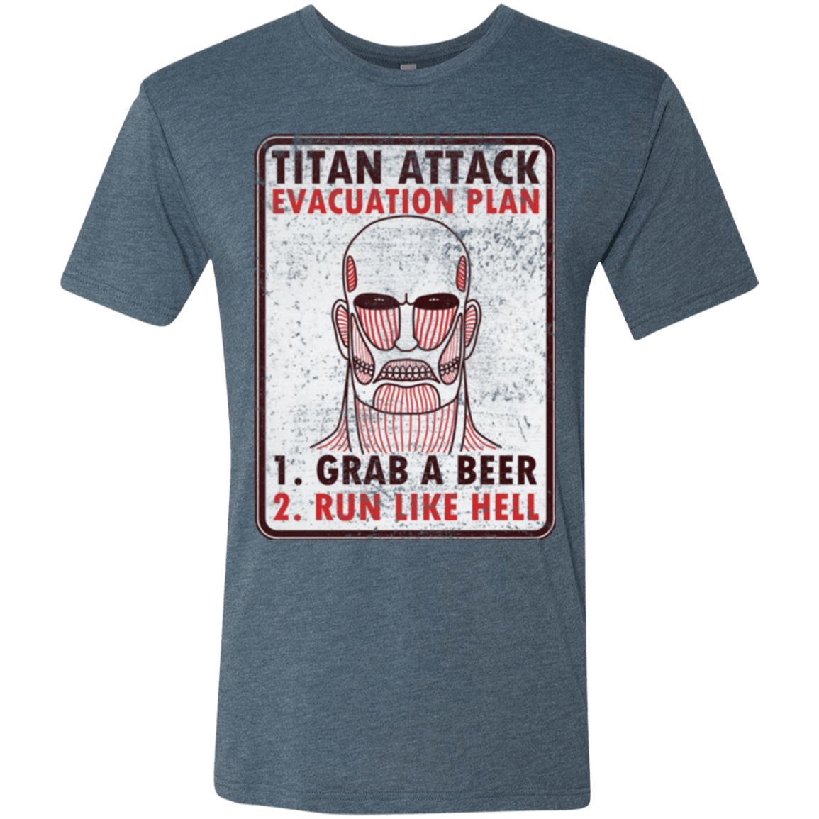 T-Shirts Indigo / Small Titan plan Men's Triblend T-Shirt
