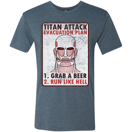T-Shirts Indigo / Small Titan plan Men's Triblend T-Shirt