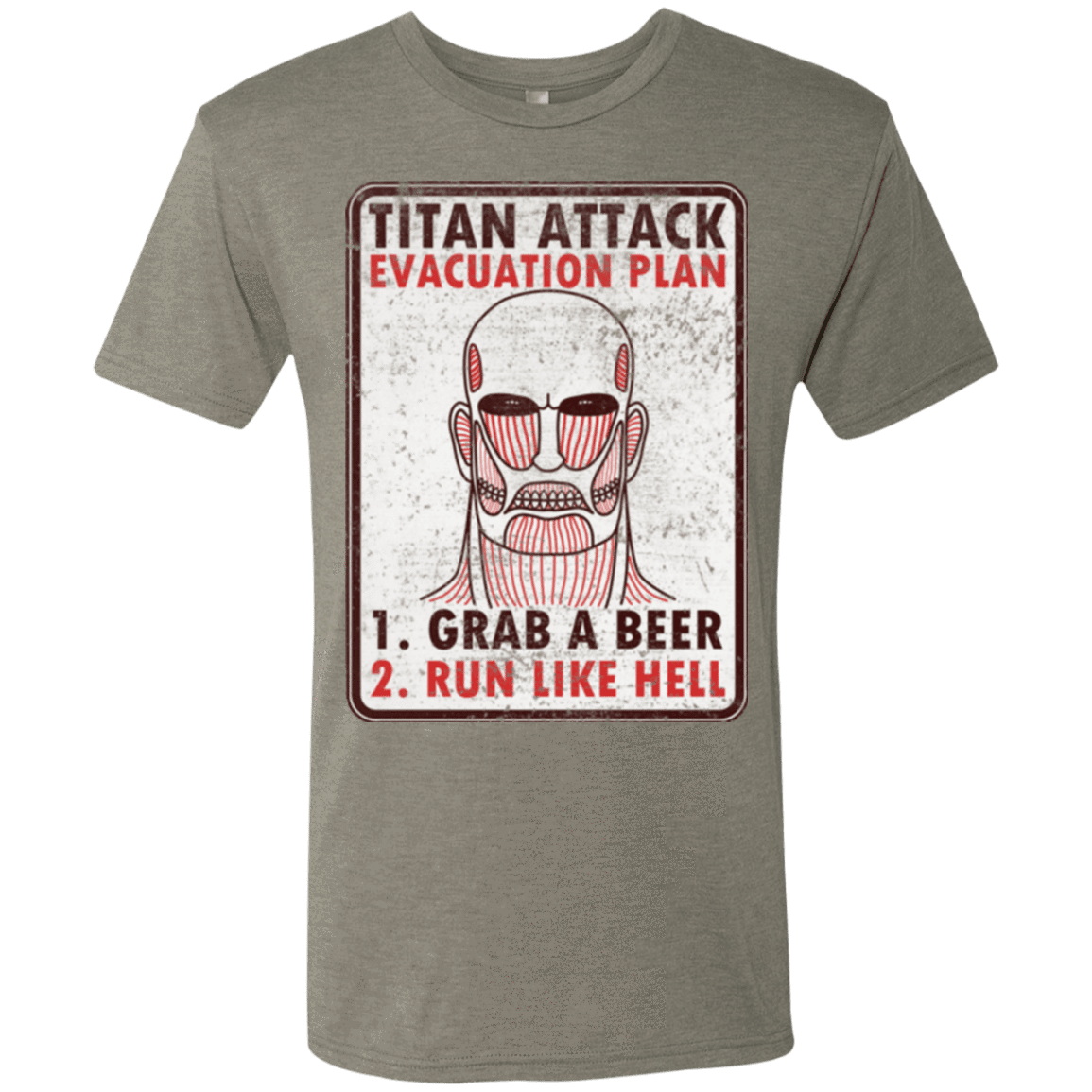T-Shirts Venetian Grey / Small Titan plan Men's Triblend T-Shirt