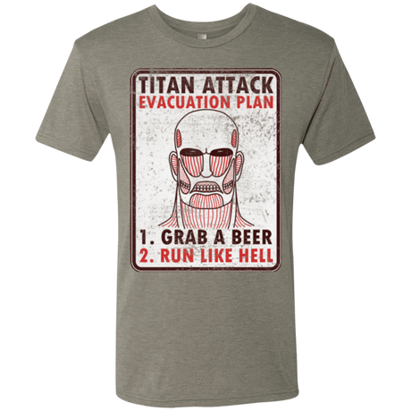T-Shirts Venetian Grey / Small Titan plan Men's Triblend T-Shirt