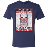 T-Shirts Vintage Navy / Small Titan plan Men's Triblend T-Shirt