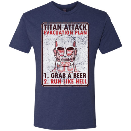 T-Shirts Vintage Navy / Small Titan plan Men's Triblend T-Shirt