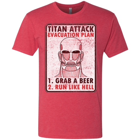 T-Shirts Vintage Red / Small Titan plan Men's Triblend T-Shirt