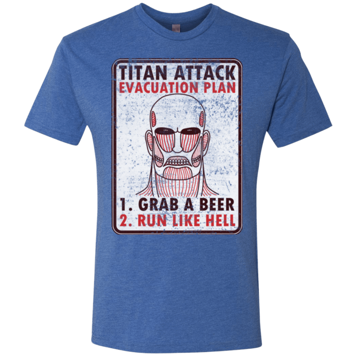 T-Shirts Vintage Royal / Small Titan plan Men's Triblend T-Shirt