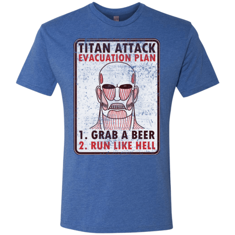 T-Shirts Vintage Royal / Small Titan plan Men's Triblend T-Shirt