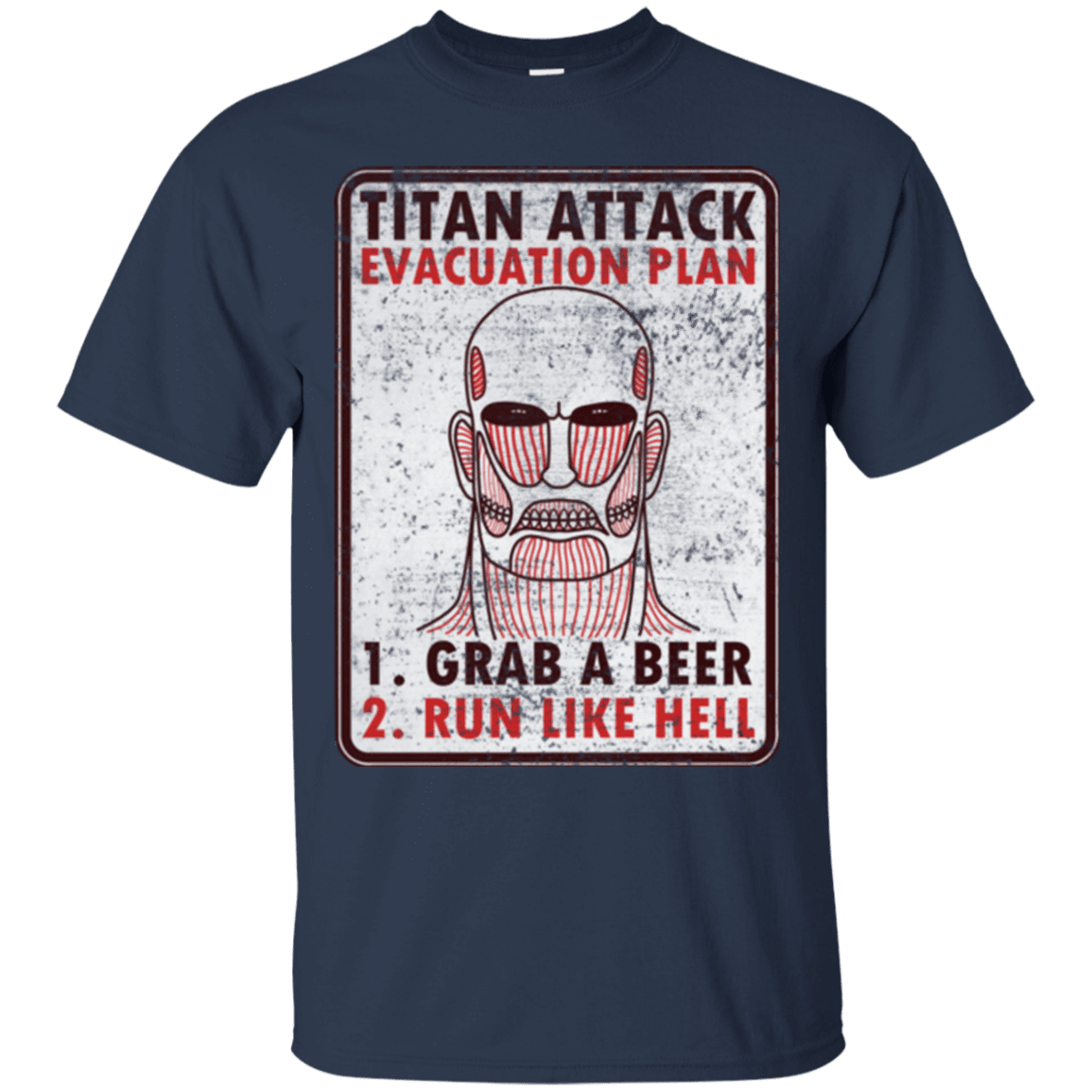 T-Shirts Navy / Small Titan plan T-Shirt