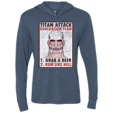 T-Shirts Indigo / X-Small Titan plan Triblend Long Sleeve Hoodie Tee