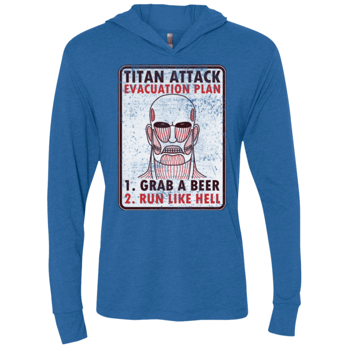 T-Shirts Vintage Royal / X-Small Titan plan Triblend Long Sleeve Hoodie Tee