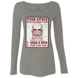 T-Shirts Venetian Grey / Small Titan plan Women's Triblend Long Sleeve Shirt