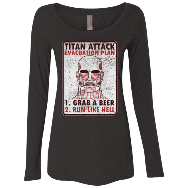 T-Shirts Vintage Black / Small Titan plan Women's Triblend Long Sleeve Shirt